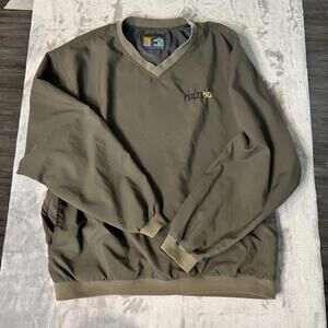 Foresters Green Performance Outwear Pullover Mens Large Wind Breaker | Pockets